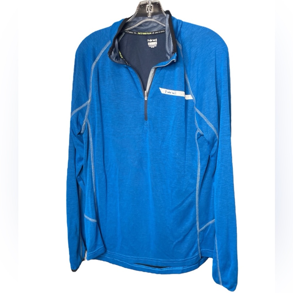 Hind 24/7 365 Run Blue 1/4-Zip Fleece Pullover Sweatshirt